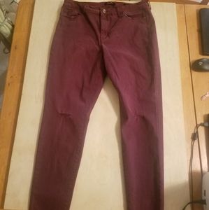 Nine West Maroon Skinny Jeans